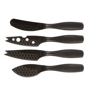 Cheese knife set mini monaco + black